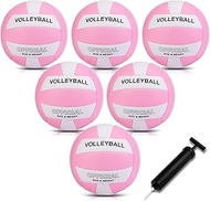 EVZOM 6 Pack Volleyballs Soft Beach Volleyball Official Size 5 for Outdoor/Indoor/Pool/Gym/Training 