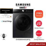 Samsung BESPOKE AI™ 9kg Inverter Tumble Dryer | DV90BB9440GBFQ Heat Pump Dryer Mesin Pengering Cloth