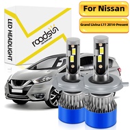 【For Nissan】Grand Livina L11 2014-Present LED Car Headlight Bulbs Hi-Lo Beam Headlamp 6000K White 11