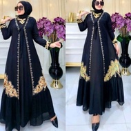 Paket Hemat  Gamis Abaya Turkey Jersey Mix Ceruty Model Rompi 77 Dzk