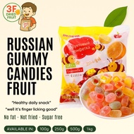 [BUY 1 GET 1] RUSSIAN GUMMY CANDIES FRUIT 3F FOOD - Authentic Russian Fruit-Filled Gummy Candy