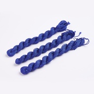 1bag Nylon Thread Nylon Jewelry Cord for Custom Woven Bracelets Making Blue 1mm about 26m/bundle 10b
