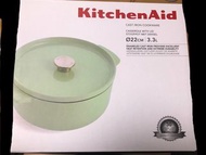 KitchenAid Enameled Cast Iron Casserole 22cm 開心果綠色琺瑯鑄鐵鍋