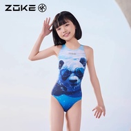 ZOKE 2025 New Girls Competition Swimsuit Professional Training Kids Triangle Swimwear