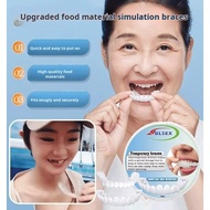 Smile decorative dentures nonporous upper teeth silicone simulation dentures for lower teeth