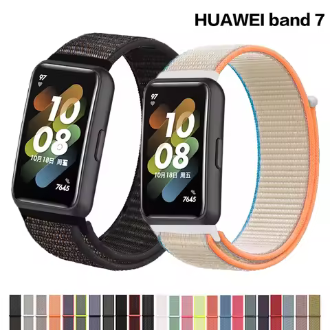 Nylon loop band For Huawei band 7 strap accessories Smart watch replacement belt wristband Sport bra