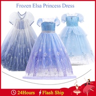 Frozen Elsa Costume For Kids Girls Sequin Mesh Dress For Baby Girl Halloween Birthday Wedding Formal Elegant Terno