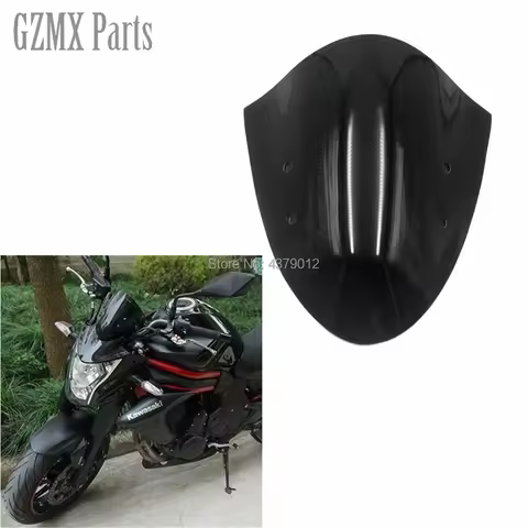 Motorcycle Windshield Front Glass Windscreen Wind Deflector Wind Shutter for Kawasaki ER6N 2012 2013