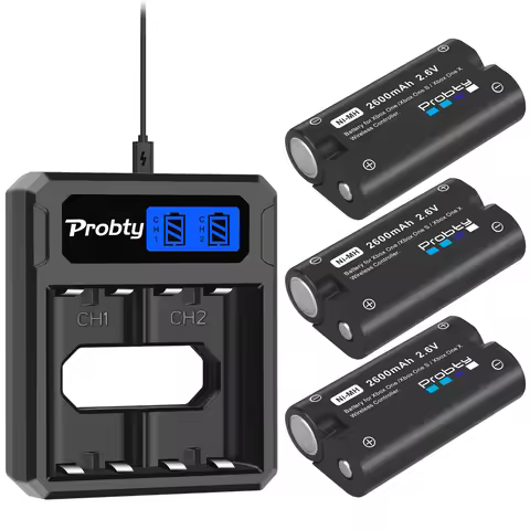3 pcs for Xbox One Battery + LCD USB Charger for Xbox Series X/S/Xbox One S/Xbox One X/Xbox One Elit