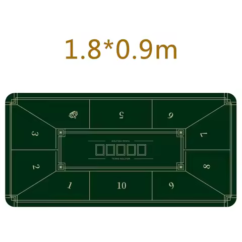1.8*0.9m Texas Holdem Table Pad Rubber Pokers Tablecloth Casino Board Games Desk Mat Gaming Table Pa