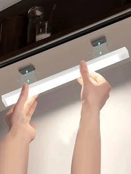 1入組運動感應器櫥櫃燈、櫃檯壁櫥照明、無線磁性 USB 可充電廚房夜燈、衣櫃壁櫥櫥櫃櫥櫃樓梯走廊架的電池供電燈