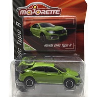 Majorette Honda Civic Type R-Green Color /Wheels D6CSBCL /scale 1/58 (3 inches) Package with Card