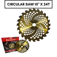 Mata gerinda potong kayu 10" x24T circle circular saw blade 10 inch x 24T