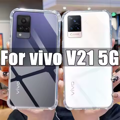 Clear Phone Case for Vivo V21 5G TPU Transparent Case for Vivo V 21 for Vivov21 6.44" V2050 Shockpro