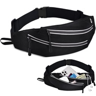 Running Belts for Men Women, Running Fanny Pack with 2-Zipper Pockets, Waterproof Waist Pack Phone B
