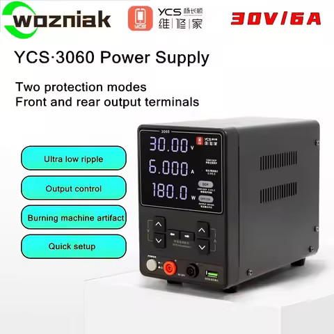 YCS 3060 30V 6A Power Supply 180W High-Power for Mobile Phones Maintenance DC Ammeter Burning Machin