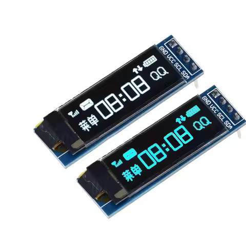 0.91 Inch SSD1306 OLED Display Module I2C 128x32 for Arduino ESP32 STM32 Raspberry Pi Blue White Col