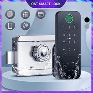 Stainless steel Double Fingerprint Lock Outdoor Gate Waterproof TT Lock/ Tuya Smart Door Lock Keyles