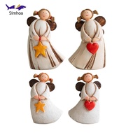 [Simhoa] Angel Figurine, Table Decoration, Collector's Item, Country- Sculpture, Resin Angel Figurin