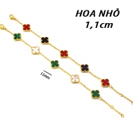 TA464 Women's titanium bracelet 2 colors 4 petals Van Cleef small 11mm
