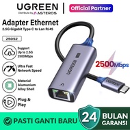 Ugreen Usb Ethernet Adapter Usb-C To Lan Rj45 2.5G Gigabit 10Cm- Space Gray (25052)