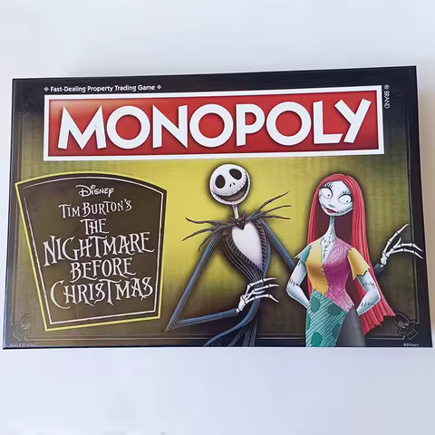 Disney Tim Burton's The Nightmare Before Christmas Monopoly Board Game Property Trading Game For Kid