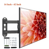 18KG Adjustable 14 - 42 Inch TV Wall Mount Bracket Flat Panel TV Frame Support 15 Degrees Tilt for LCD LED Monitor Flat Pan