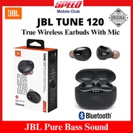 JBL Tune 120 TWS Bluetooth Wireless In-Ear Earbuds with Mic(Black) | Pure Bass Sound | Brand New With Warranty