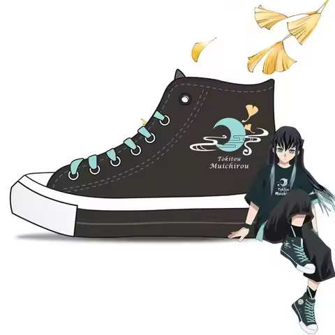Anime Demon Cos Slayer Tokitou Muichirou Cosplay Shoes Spring Autumn Casual Shoes Cosplay Tokitou Mu
