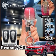 Proton X50 4 Buttons Car Key Cover TPU Smart Keyless Entry Keychain for X50 X70 X90 S70 Key Shell