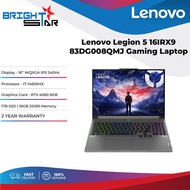 LENOVO LEGION 5 16IRX9 83DG008QMJ Gaming Laptop (16"/WQXGA IPS/240Hz/I7-14650HX/RTX 4060 8GB/1TB SSD