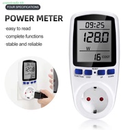 CROSSTRADE Digital LCD Wattmeter, 220V 110V EU/AU/UK/FR/US Plug AC Power Meter, Kilowatt Meter Durab