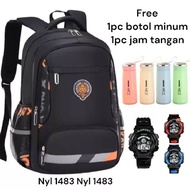 tas sekolah anak laki laki astronot tas sekolah anak SD SMP free jam gisok dan tambler untuk tas nya