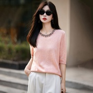 YUEXINYIRONG | Elaborate Bead-Embedded Wool Knit Top