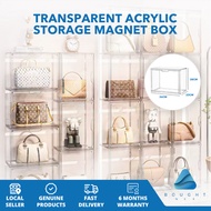 Transparent Acrylic Storage Magnet Box - Big Capacity, Dustproof Display Case Organizer