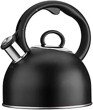 Cuisinart Tea Kettle, Matte Black Steam & Soothe Stainless Steel Stovetop 2 Qt whistling Tea Kettle 