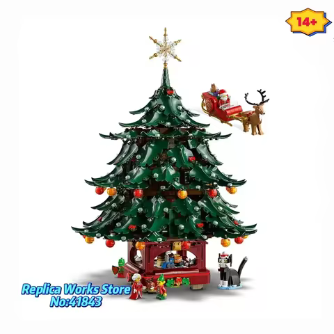 2025 New 3171pcs Seasonal Santa Claus Family Christmas Tree Decoration 41843 Building Block Model To