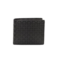 Gucci Men's Black Microguccissima GG Logo Leather Bifold Wallet 260987 XHSV