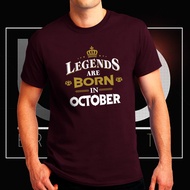 Legends are Born in October Tshirt for Men 05