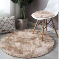 Round Plush Carpet Tie Dye Velvet Rugs Anti-Slip Floor Mats Carpet Silk Wool Carpet For Bedroom Livi