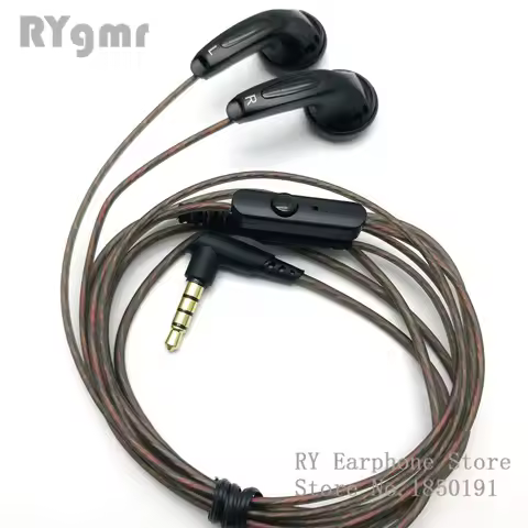 RY4S Whith MIC Original In-ear Earphone 15.4mm Music Earphone (MX500 style earphone) 3.5mm L Plug Ea