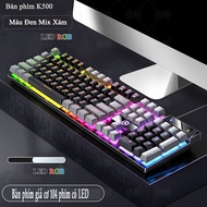 Bàn Phím Máy Vi Tính Giả Cơ Gaming Có LED Xuyên Phím Bàn Phím Có Dây K500