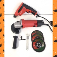 จัดชุดคู่สีแดง> สว่านไฟฟ้า MAKTEC MT606 (10 mm.) + หินเจียร Maktec 4 นิ้ว รุ่น MT954 แถมฟรี ใบเจียร