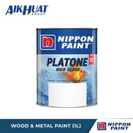 1L Nippon Paint Platone High Gloss Wood Metal Oil Based Interior Exterior Cat Minyak Kayu Besi Kilat / Economy Undercoat