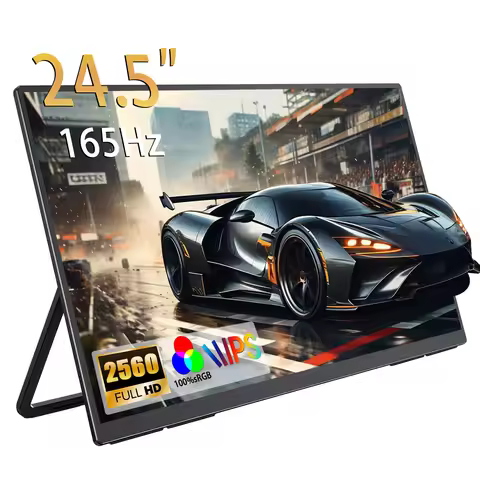 24.5 Inch 165HZ Portable Gaming Monitor 2560x1440 with HDMI USB IPS Second Monitor External for PC L