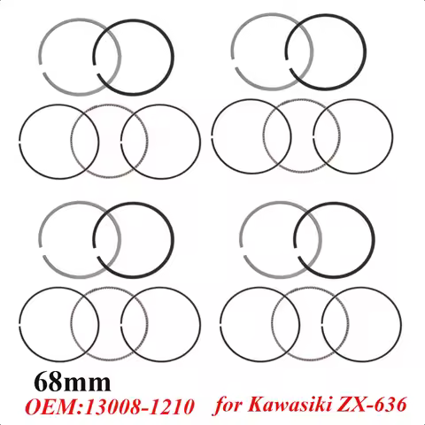 68mm 13008-1210 Motorcycle Engine Piston Rings Kit for Kawasiki ZX-636 A1P A1H 2002 ZX636-A1H B1H B2