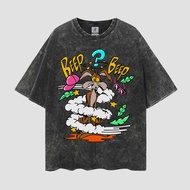 Loney Tunes Wile E Coyote Beep Vintage T-shirt Style Oversize Washed Tee
