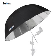Selens 65" 165cm Parabolic Deep Reflective Umbrella Silver Color for Speedlite Studio Flash Indirect