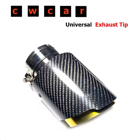 Universal High Quality 304 Gold Stainless Steel Carbon Fiber Nozzle Exhaust Muffler Straight End Tip