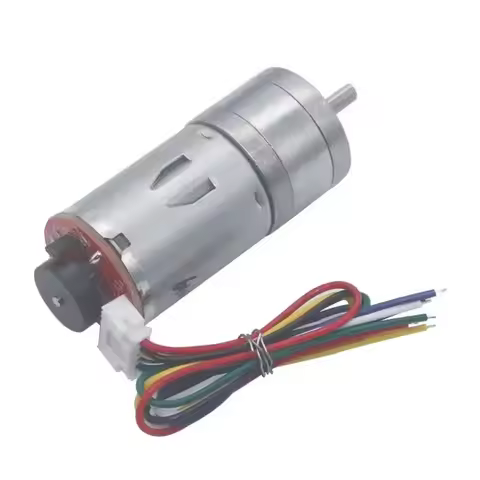 25GA370 DC Geared Motor with Encoder and Speed Dial High Power and Torque 6V 12V 24V JGA25-370B